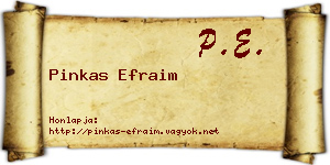Pinkas Efraim névjegykártya