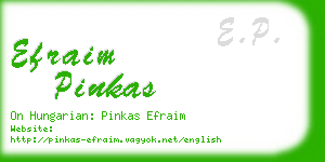 efraim pinkas business card